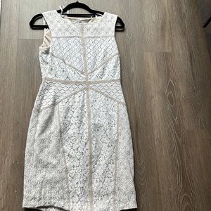 Maggie London lace cream sheath dress